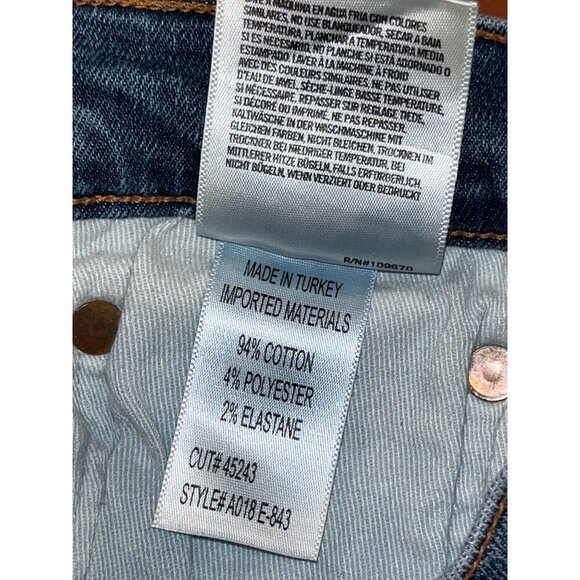 AGOLDE Sophie  Blue Premium Distressed Skinny Ankle Jeans Women's  Size 26 - Picture 11 of 11